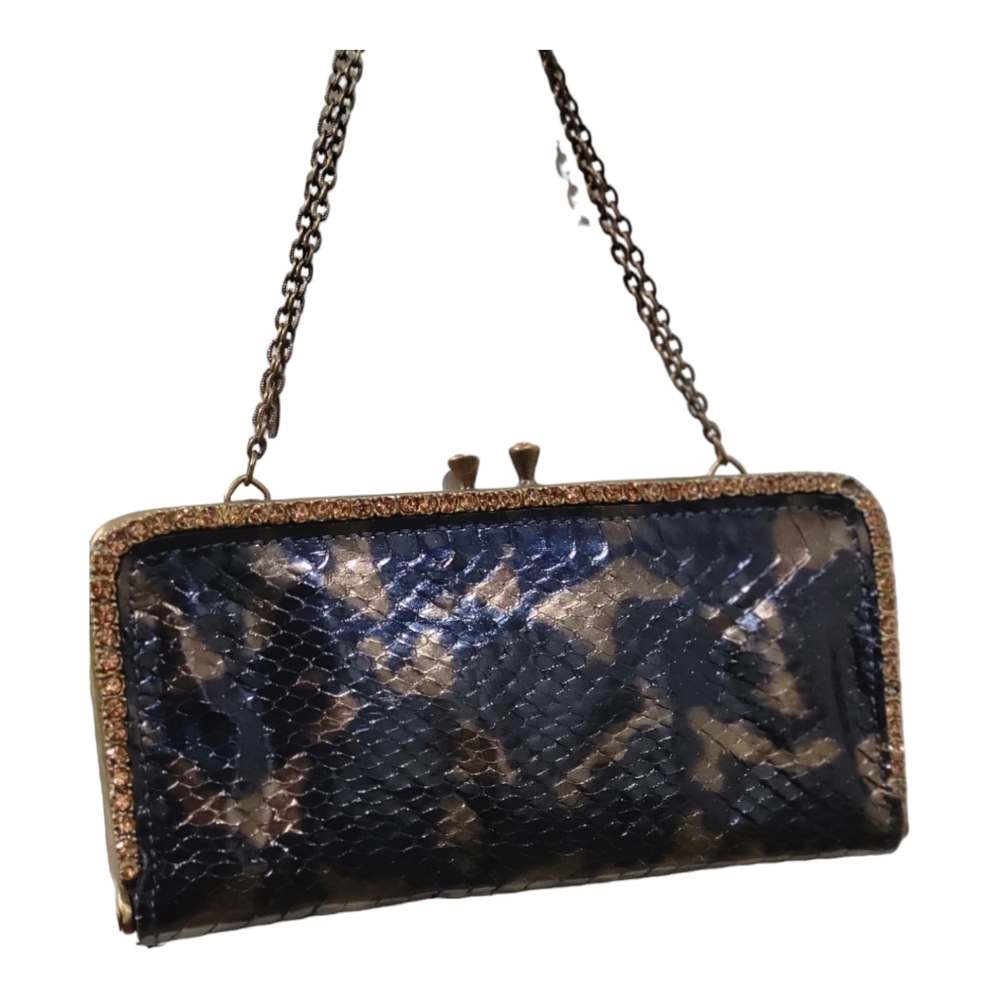 Clara Kasavina Crystal Stud Python Handbag/Clutch - image 2